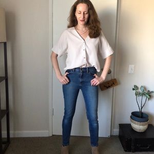 Mott & Bow Mom Ridge High Rise Jeans 25